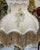 French French Crystal Table Lamp – Beige & Ivory Shade With Gold Leaf For Sale - Image 3 of 6