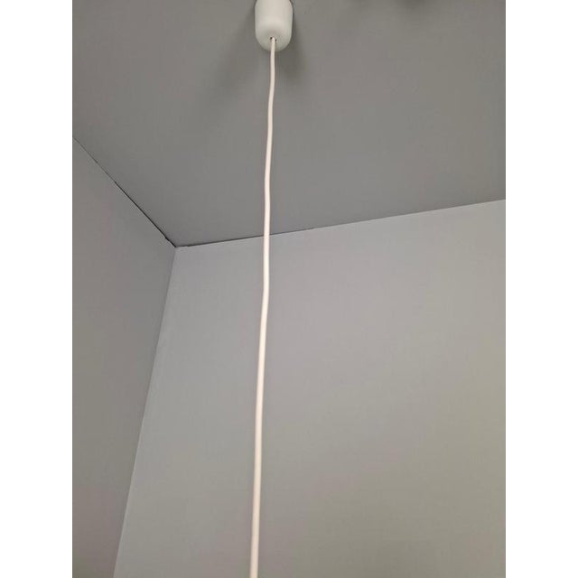 Mid-Century Modern Pendant Light in Opaline Glass and Plastic, Czechoslovakia, 1970s For Sale - Image 10 of 14