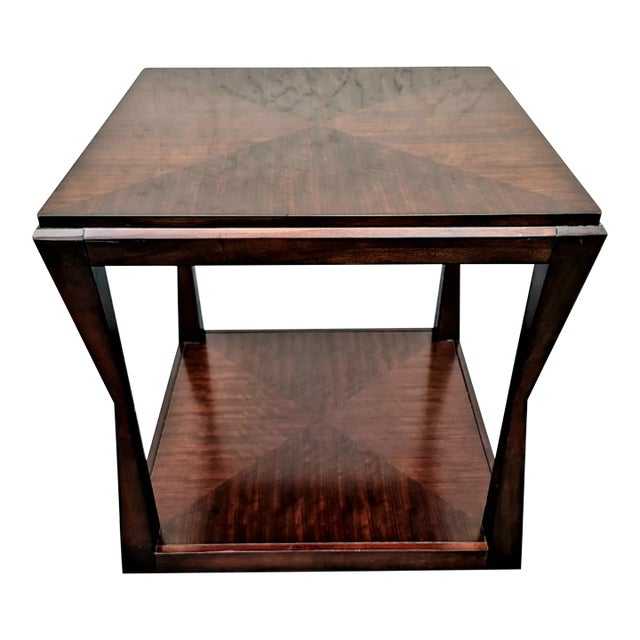 Century Furniture Paragon Club Decoeur Mahogany Solids Chairside Table For Sale