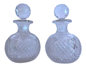 Late 19th Century American Brilliant Cut Decanters, Attributed to t.g. Hawkes and Co. - a Pair