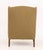 Wood Queen Anne Style Beige Plaid Upholstered Wingback Arm Chair For Sale - Image 7 of 7