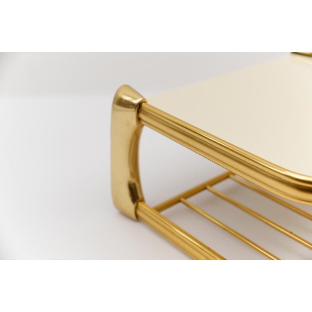 Vintage Brass and Glass Wall Shelf, 1960s For Sale - Image 9 of 10