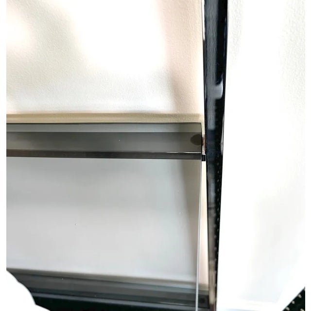 1970s Matched Pair 1970s Chrome & Smoked-Glass Etageres 74″h – Milo Baughman Style – Estate Fresh For Sale - Image 5 of 15