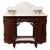 This antique server desk, dating to approximately 1880, is crafted from carved walnut and burl wood, featuring a...