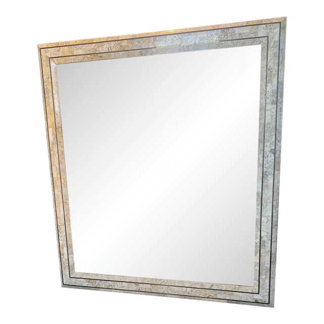 Late 20th Century Maitland-Smith Tessellated Stone Wall Mirror For Sale