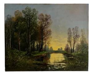 Giuseppe Zago, Début d'automne, Oil on Canvas