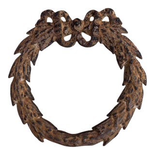 Vintage Cast Iron Wreath For Sale