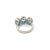 Metal Classic 3 Stone Blue Topaz 7.24 Carat Oval Ring Set in Sterling Silver by Carat&her- Size 8 For Sale - Image 7 of 11