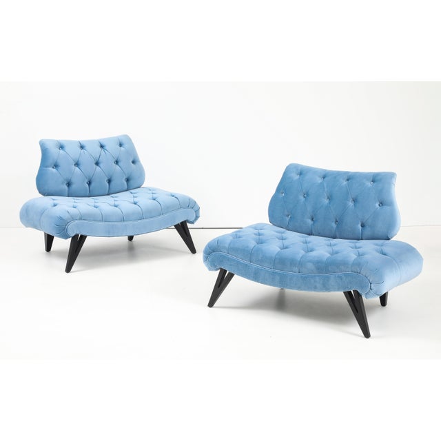 Grosfeld House Oversized Slipper Chairs 1960's Design For Sale - Image 13 of 14