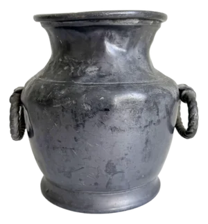 Antique French Pewter Vase With Handles