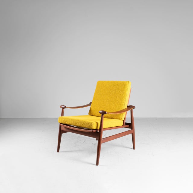 Yellow FD133 Armchairs by Finn Juhl, 1950s, Set of 2 For Sale - Image 9 of 12