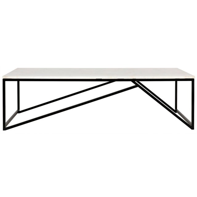 Contemporary NOIR Molimo Coffee Table with Black Metal For Sale - Image 3 of 8