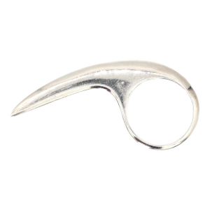 Jovana Djuric Hand-Carved Sterling Silver (950) Large Slice Ring, Size 9.5