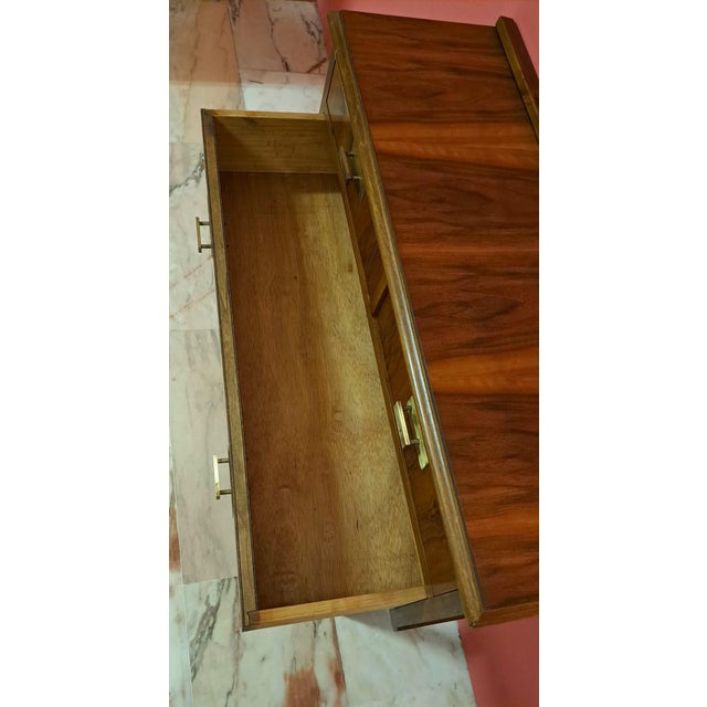 Wood Mid-Century Sideboard in Brass and Walnut, 1965 For Sale - Image 7 of 11