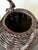 Late 19th Century Large Antique Japanese Smoke Bamboo Basket Wisteria Root Handle Meiji Period For Sale - Image 5 of 16