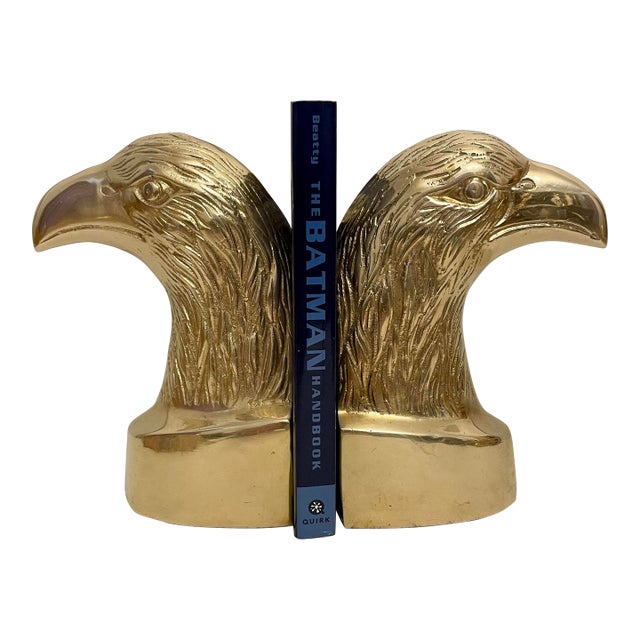Pair of Vintage Brass Eagle Bookends For Sale