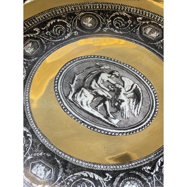 Cammei Mythological Collection Plates in Ceramic and Gold Leaf, 1960s, Set of 6 For Sale - Image 11 of 18