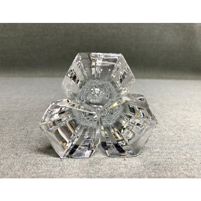 Miller Rogaska Triangle Candlestick Pair For Sale In Raleigh - Image 6 of 7