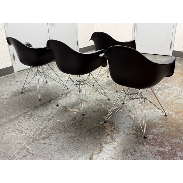 2010s Charles & Ray Eames for Vitra Eames Plastic Dar Armchair, Set of Four For Sale - Image 5 of 12