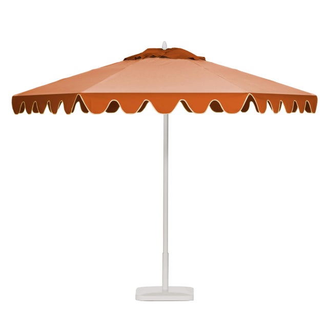 This listing is for a Set of 2 Peach Bellini 9' Patio Umbrellas.The Peach Bellini Market Umbrella is a 9' Hexagon in solid...