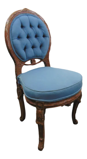 19th C Louis XV Carved Walnut Side Chair
