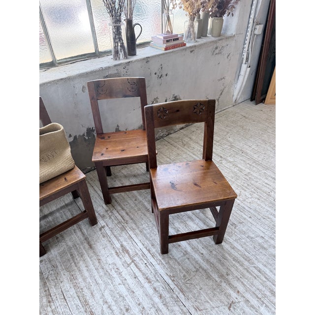Folk Art Chairs in Savoyard Pine, 1950s, Set of 6 For Sale - Image 11 of 18