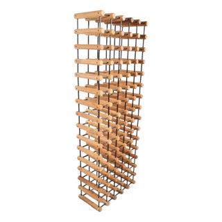 Mid 20th Century Large Architectural Mid Century 75 Bottle Wine Rack For Sale