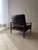Scandinavian Armchair in Teak and Black Leather, 1960s For Sale - Image 3 of 13