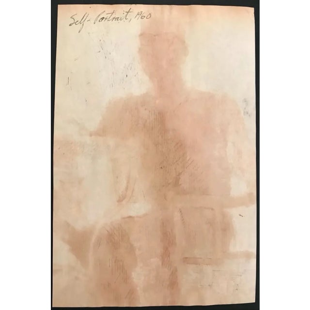 Self portrait from the estate of Chicago artist James Frederic Bone (1929-2015). Bone occasionally painted a self portrait...