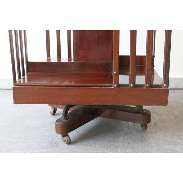 Revolving Mahogany Bookcase, 1900s For Sale - Image 5 of 7
