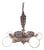 1930s Art Deco Brass Five Light Circular Chandelier by Markel W/ Original Chain For Sale
