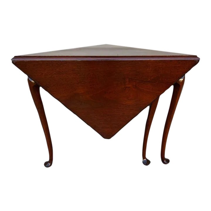 Vintage Queen Anne Style Mahogany Folding Handkerchief Table, Possibly ...