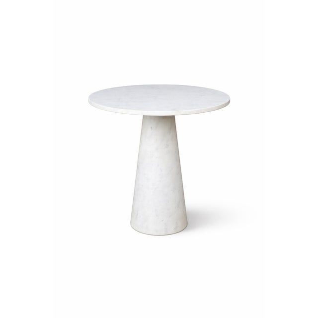 Stone Sculptural Marble Pedestal Table in the Style of 1970 Angelo Mangiarotti For Sale - Image 7 of 10