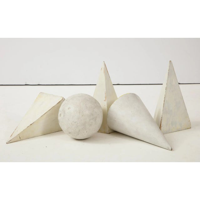 Wood White Painted Wooden Geometric Molds - Set of 5 For Sale - Image 7 of 12