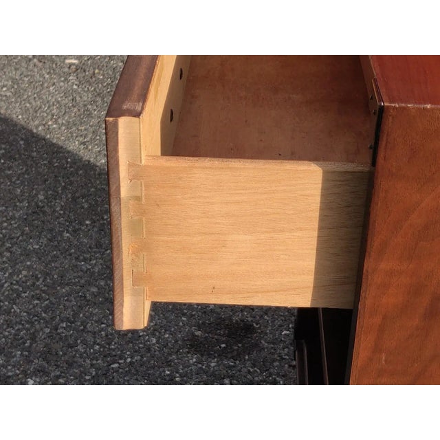 Drexel Late 20th Century Vintage Single Drawer Bedside Table by Drexel New Generation Campaign Style For Sale - Image 4 of 9