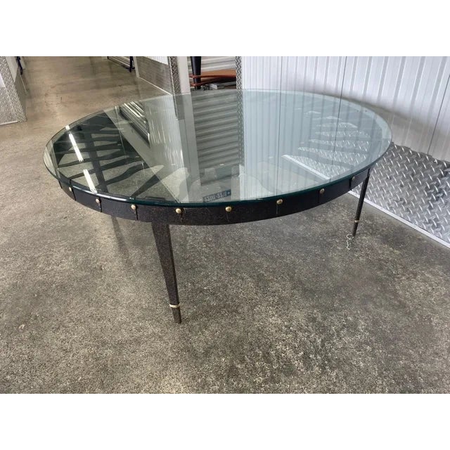 Iron Le Soliel Coffee Table With Brass Studs For Sale - Image 4 of 13