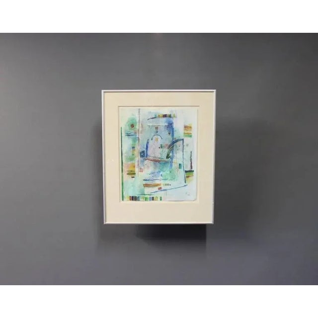 Watercolour in beautiful colours signed AO by the Danish artist Annette Olesen in 1994.