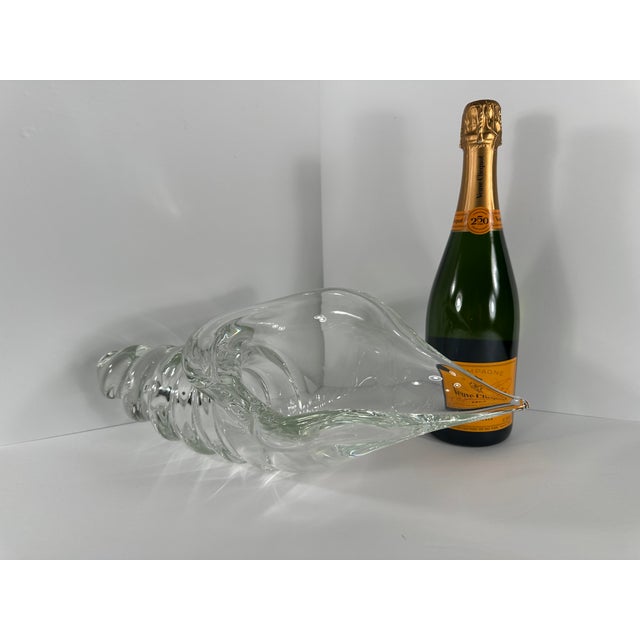 Glass Mid 20th Century Licio Zanetti Sea Shell Sculpture Glass Murano Italy Signed For Sale - Image 7 of 18