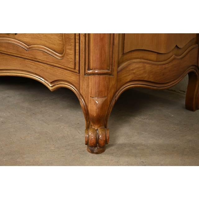French Provincial Louis XV Carved Fruitwood Triple Dresser by Fancher Furniture, Circa 1960s For Sale - Image 13 of 16