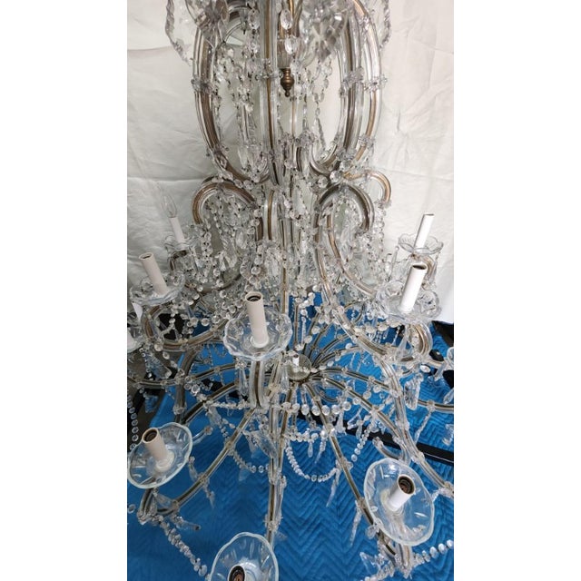 Early 20th Century Large Scale Italian Beaded Chandelier For Sale - Image 4 of 8