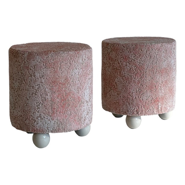 Vintage Poufs, 1970s, Set of 2 For Sale