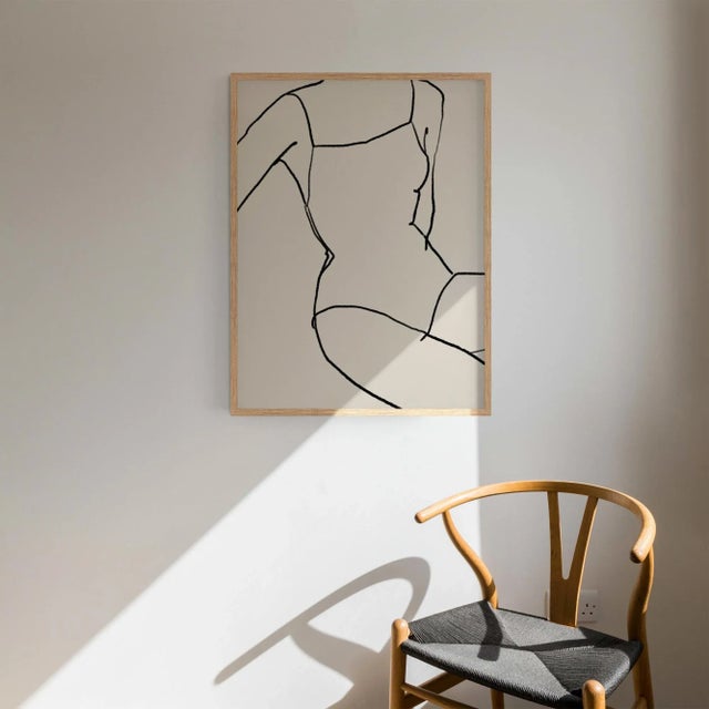 Figurative Contemporary Minimalist Female Silhouette Giclee Print For Sale - Image 3 of 6