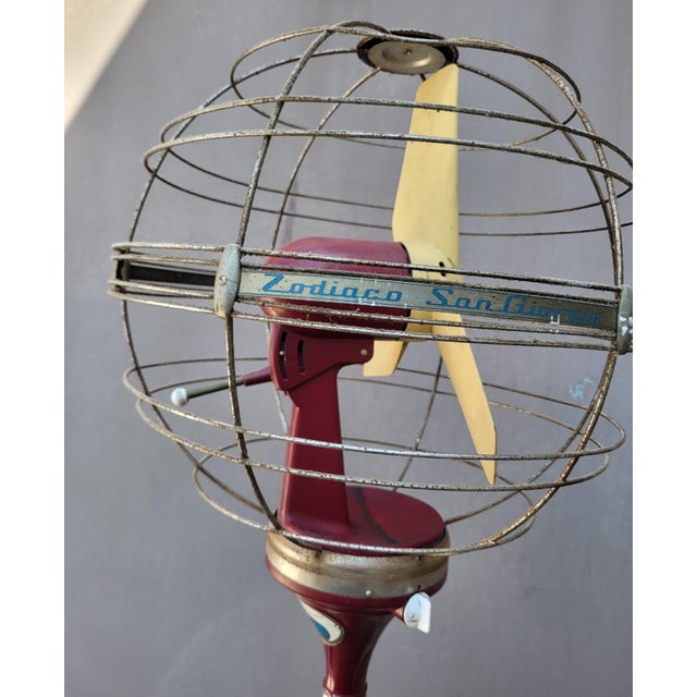 San Giorgio Zodiaco Column Fan, Italy, 1950s For Sale - Image 9 of 10