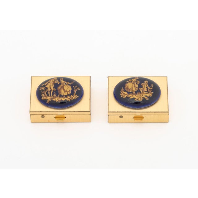 KPM and Limoges Cobalt Blue Porcelain Boxes, 10 For Sale - Image 17 of 17
