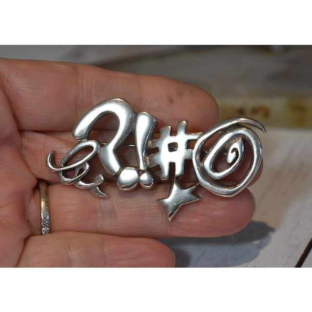 Mid 20th Century Artisan Sterling Silver Pin Brooch Fun Humor For Sale - Image 13 of 14