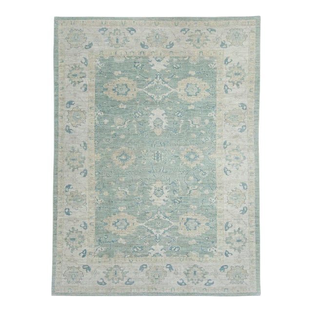 Turkish Oushak Rug 7'11" x 10'8" #20329 For Sale