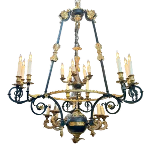 Empire Gilt Bronze Chandelier