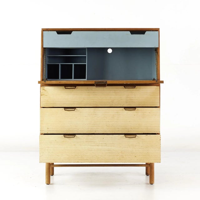 Raymond Loewy for Mengel Mid Century Secretary Highboy Dresser For Sale In Chicago - Image 6 of 12