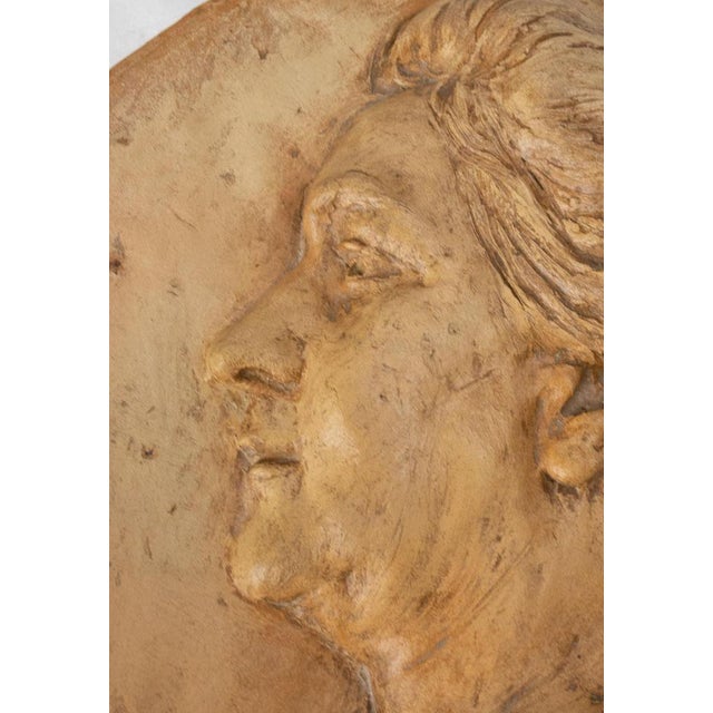 Wall Plaque Medallion with Woman Figure by B. Feinberg, Late 1800s For Sale - Image 5 of 7