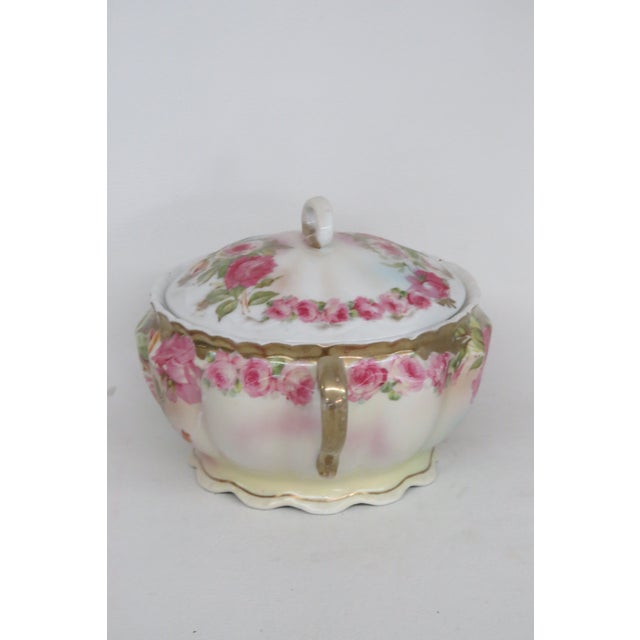 Royal Vienna Roses and Gold Trimmed Double Handled Biscuit Jar With Lid 4574b For Sale - Image 18 of 18